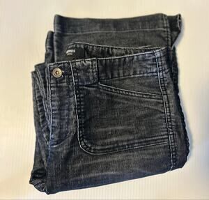 Express Stretch Corduroy Bootcut Pants Women’s 5/6 Black Y2K Side Slit